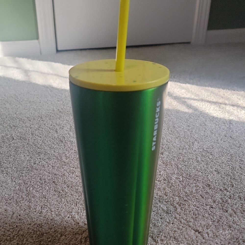 Starbucks Green and Yellow Tumbler